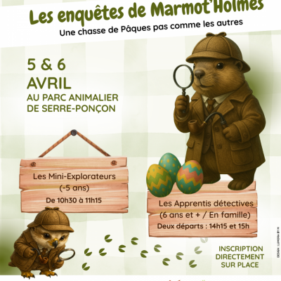 Venez f&ecirc;ter P&acirc;ques les 5 & 6 avril au Parc animalier de Serre Pon&ccedil;on